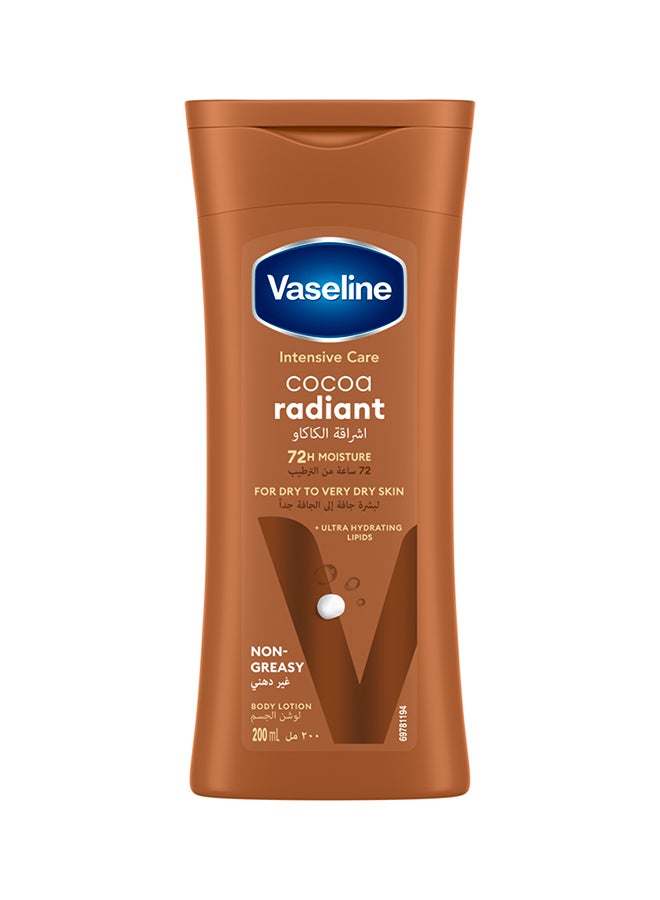 Vaseline Intensive Care Body Lotion For Dry To Very Dry Skin Cocoa Radiant 200ml - Image 1