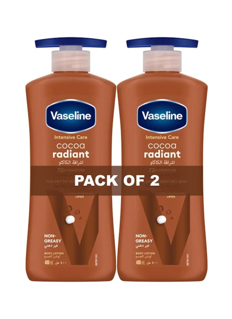 فازلين لوشن الجسم بزبدة الكاكاو 400ml Pack Of 2 - Image 1