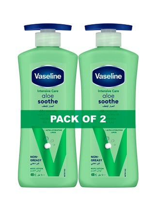 Pack Of 2 Aloe Soothe Body Lotion Green 400ml - pnsku/N43003710A/45/_/1700061734/67dc9506-dbe6-4cef-93d3-6a6191989467