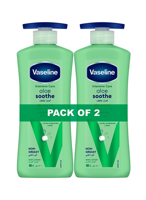 Pack Of 2 Aloe Soothe Body Lotion Green 400ml