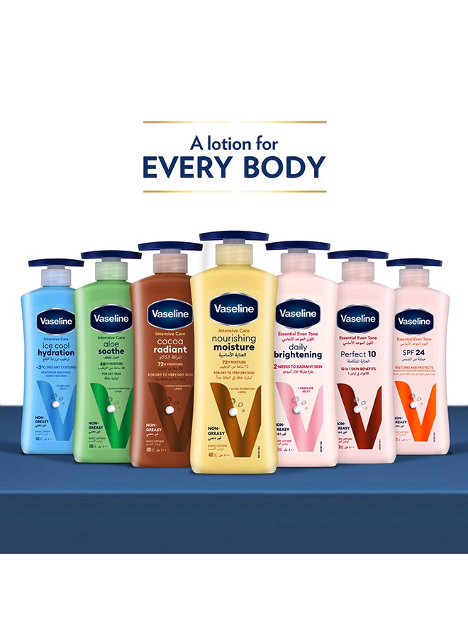 Vaseline - Pack Of 2 Aloe Soothe Body Lotion Green 400ml - Image 1