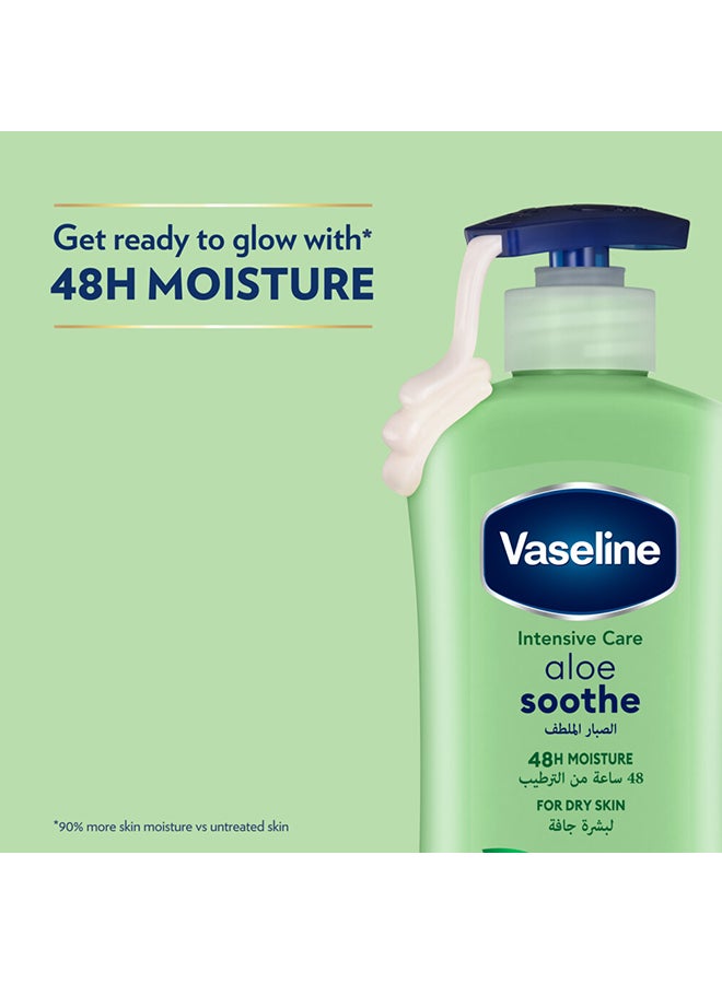 Vaseline - Pack Of 2 Aloe Soothe Body Lotion Green 400ml - Image 1