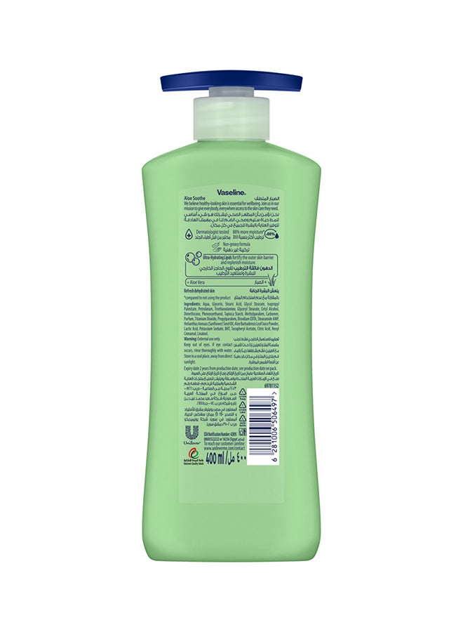 Vaseline - Pack Of 2 Aloe Soothe Body Lotion Green 400ml - Image 1