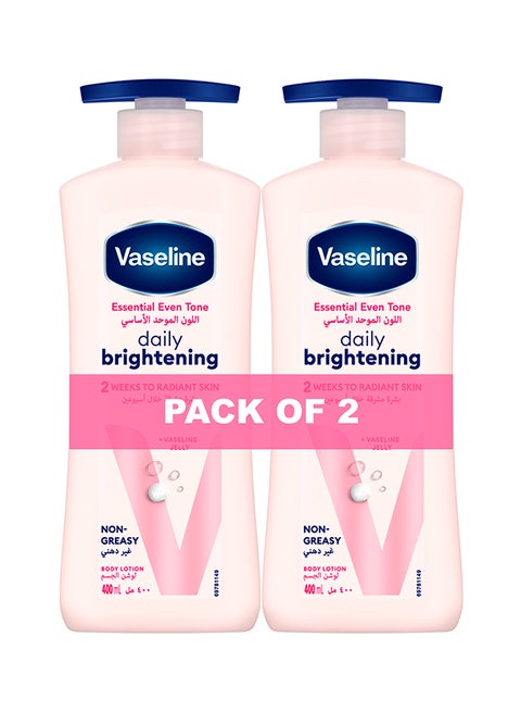 لوشن الجسم لتوحيد لون البشرة وردي 400ml Pack of 2