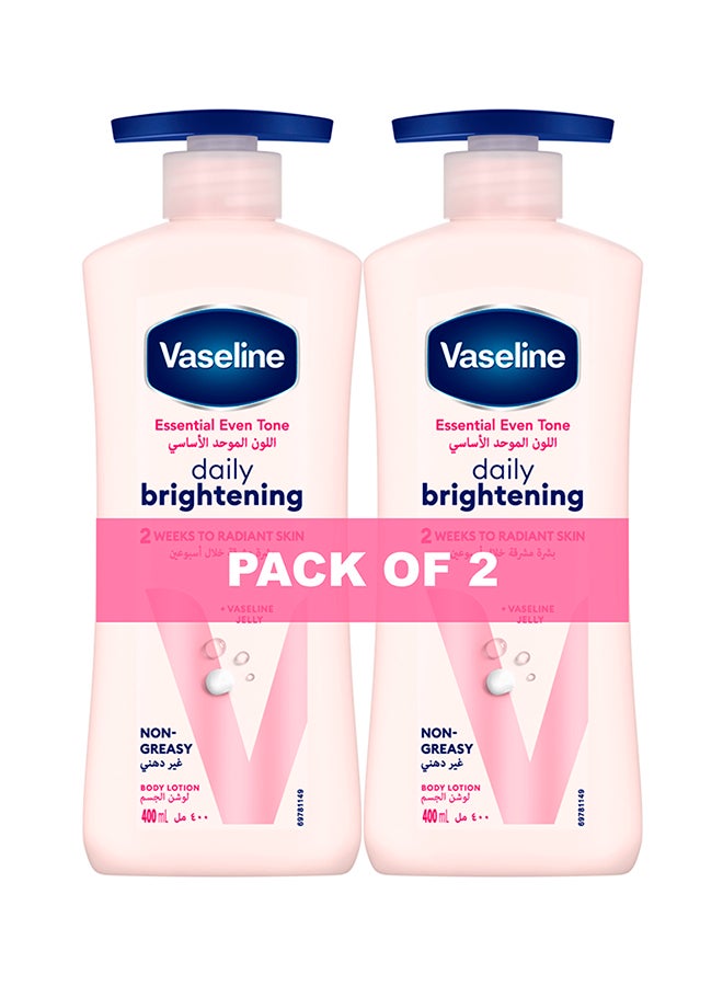 فازلين Even Tone Body Lotion Pink Pack Of 2 400 مل