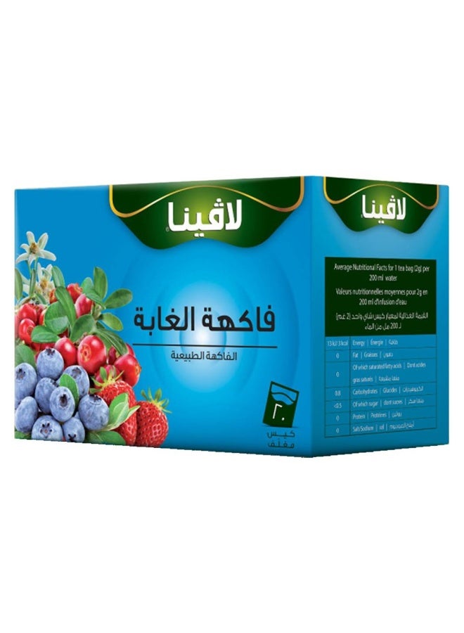 لافينا - فاكهة الغابة أعشاب طبيعية 2 جم عبوة من 20 كيس مغلف عبوة من 20 قطعة - Image 1