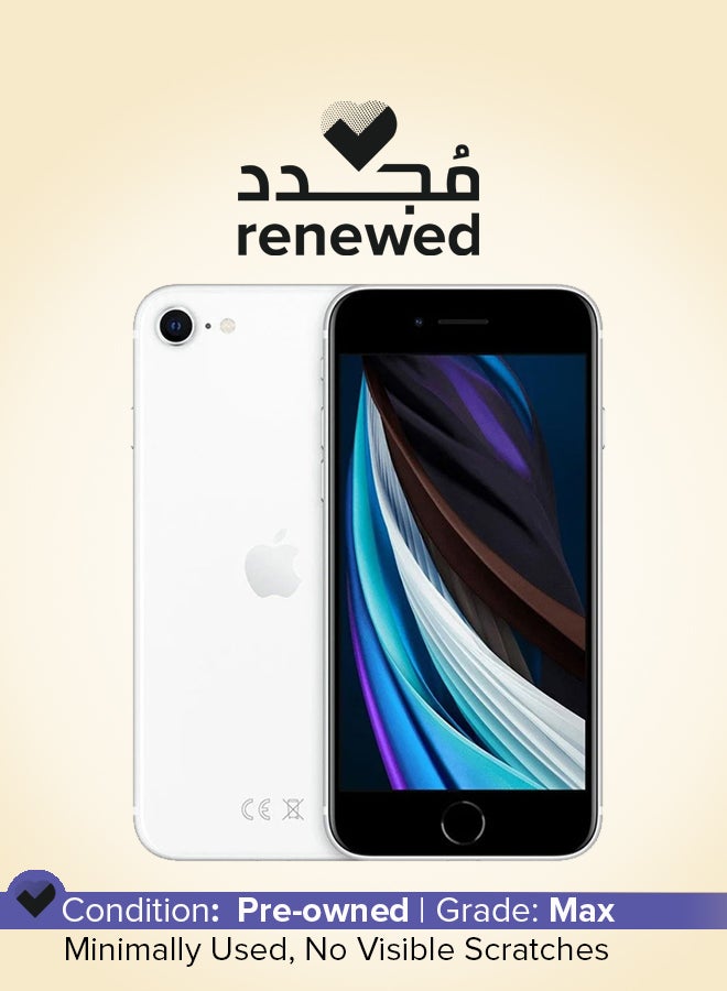 Apple Renewed - iPhone SE 2nd Gen 128GB White 4G With Facetime - Middle East Version  - Image 1