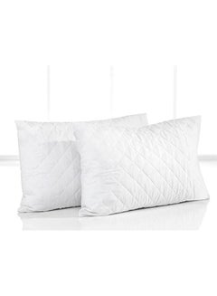 Maestro 2-Piece Anti Alllergic Quilted Pillow Set Polyester White 50x70cm  - Image 4