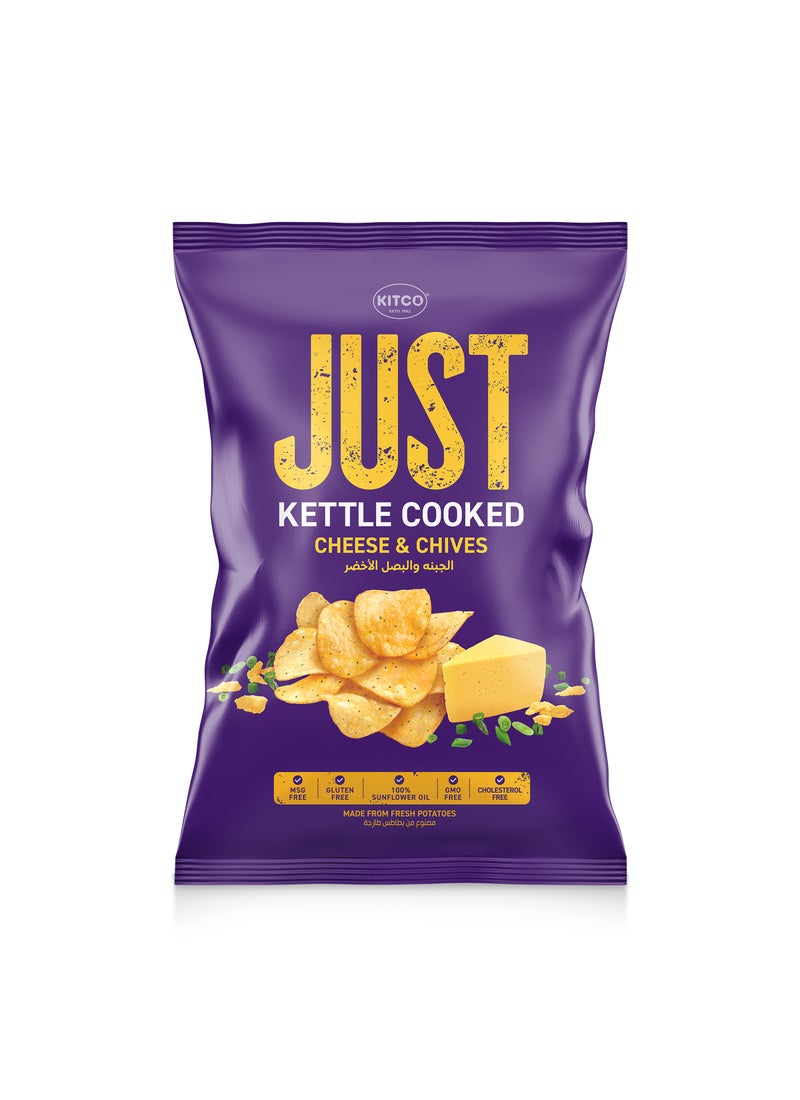 Kitco Kettle Cooked Cheese And Chives Chips 150grams Single - Image 1