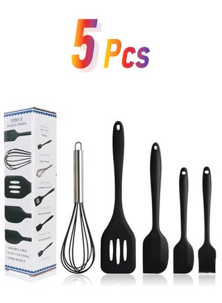 5 In 1 Pot Spatula Silicone Baking Tool Set Black 29x7x7cm - pnsku/N43031483A/45/_/1739297161/17b40bf4-2061-4e71-a3ef-a705f1254263