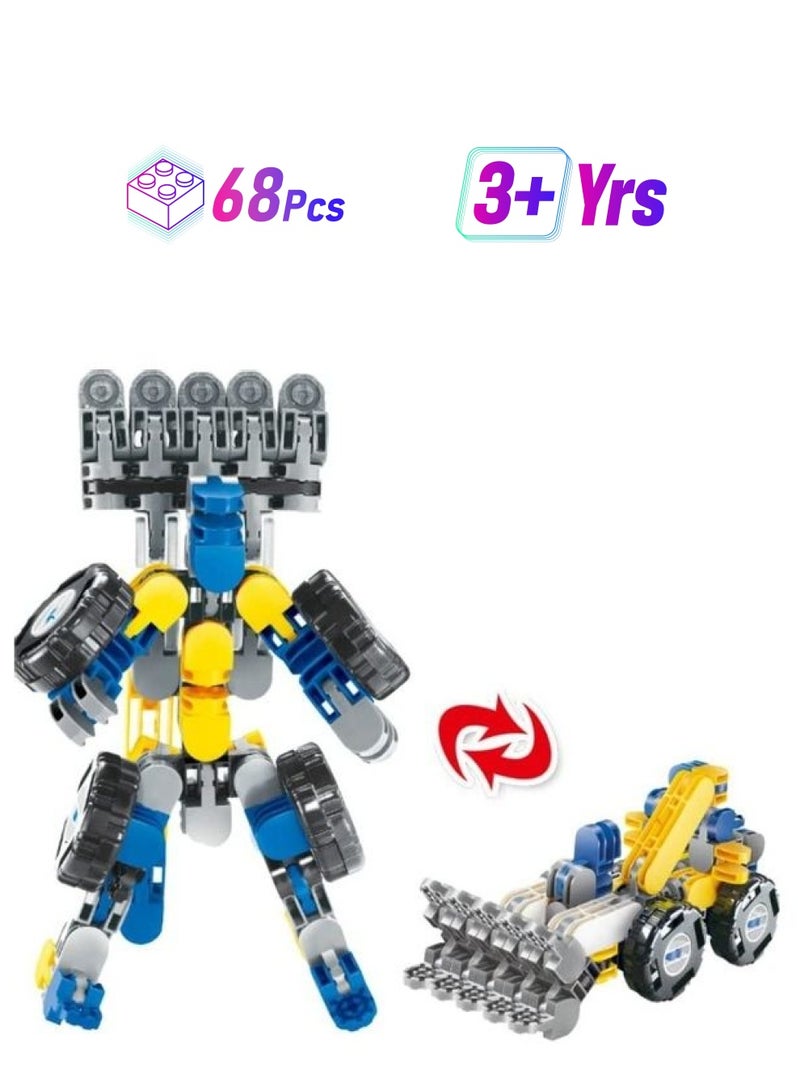 120728 68 Pieces Transformable Construction Building Blocks 68 3+ Years - Image 1