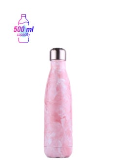 Vacuum Insulated Double Wall Stainless Steel Water Bottle Pink 28x7.5cm