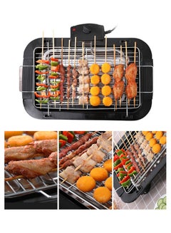 Electric BBQ Grill Portable Tabletop Black 50 x 12 x 30cm