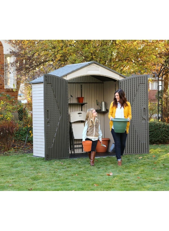 Lifetime - Outdoor Garden Storage Shed - 7 Ft. X 4.5 Ft. tan 214 x 142 x 227cm - Image 1