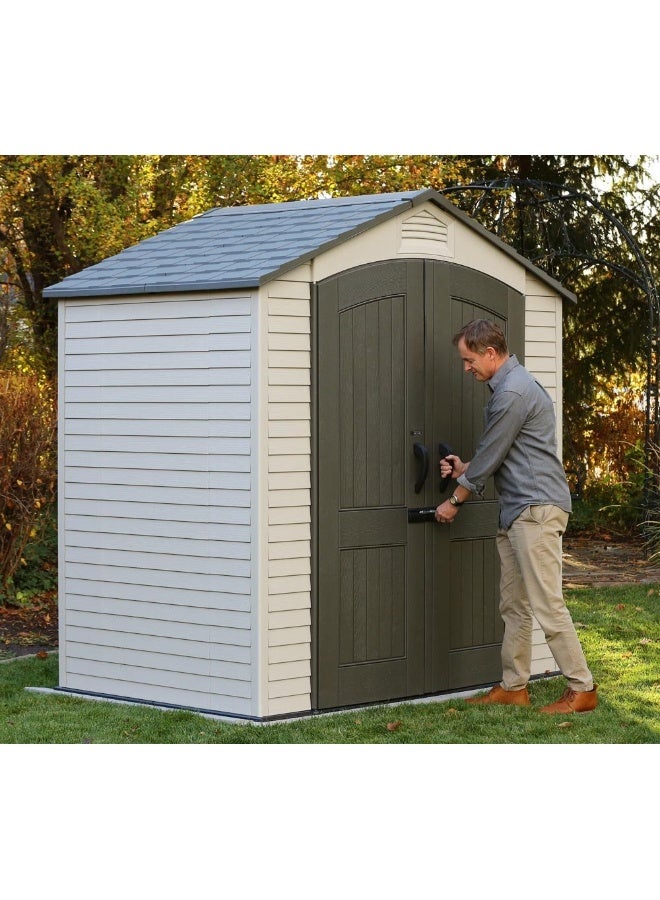 Lifetime - Outdoor Garden Storage Shed - 7 Ft. X 4.5 Ft. tan 214 x 142 x 227cm - Image 1
