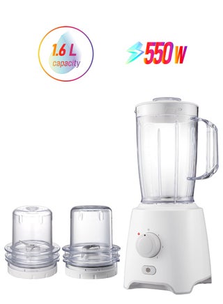 3 In 1 Blender With Stainless Steel Blades, Safety Lock Protection, Powerful Motor, 1.6 Litre Capacity Jar 1.6 L 550 W OMSB2402N White - pnsku/N43143923A/45/_/1746519930/d4e0e0c1-e0c2-435d-8cdd-80b7dbf373df