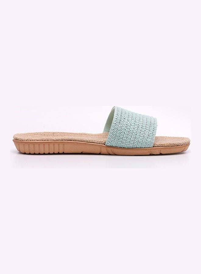 Linen Slippers Light Blue - Image 1
