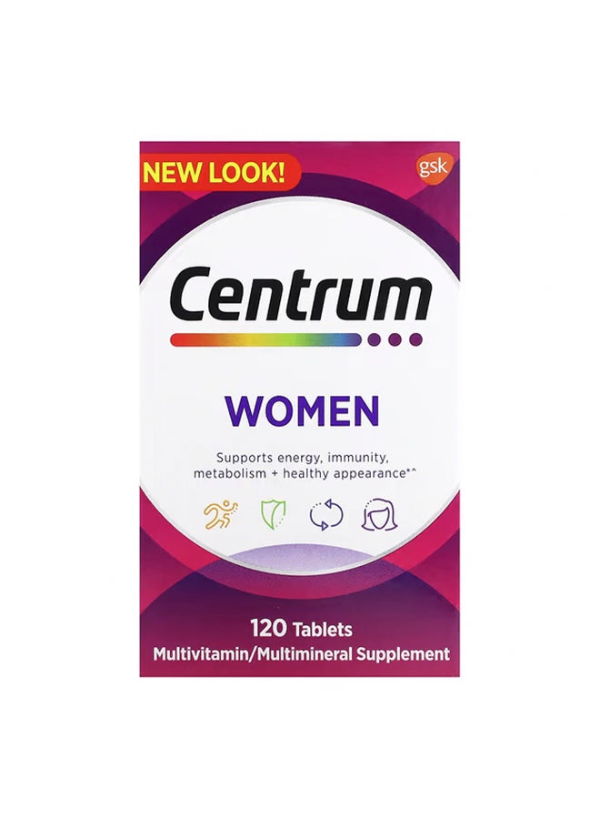 Women Multivitamin & Multimineral 120 Tablets - pnsku/N43192869A/45/_/1697616901/18e30d45-87e3-415e-a87d-3b15b149f82a