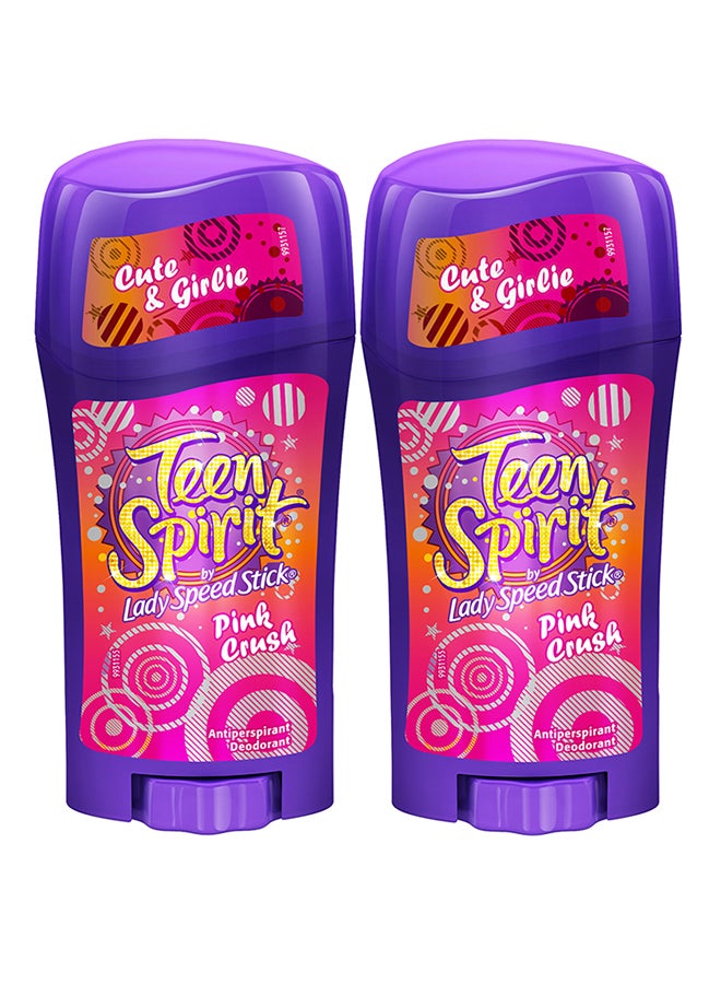 Lady Speed Stick Pack of 2 Teen Spirit Pink Crush Antiperspirant Deodorant 65grams - Image 2