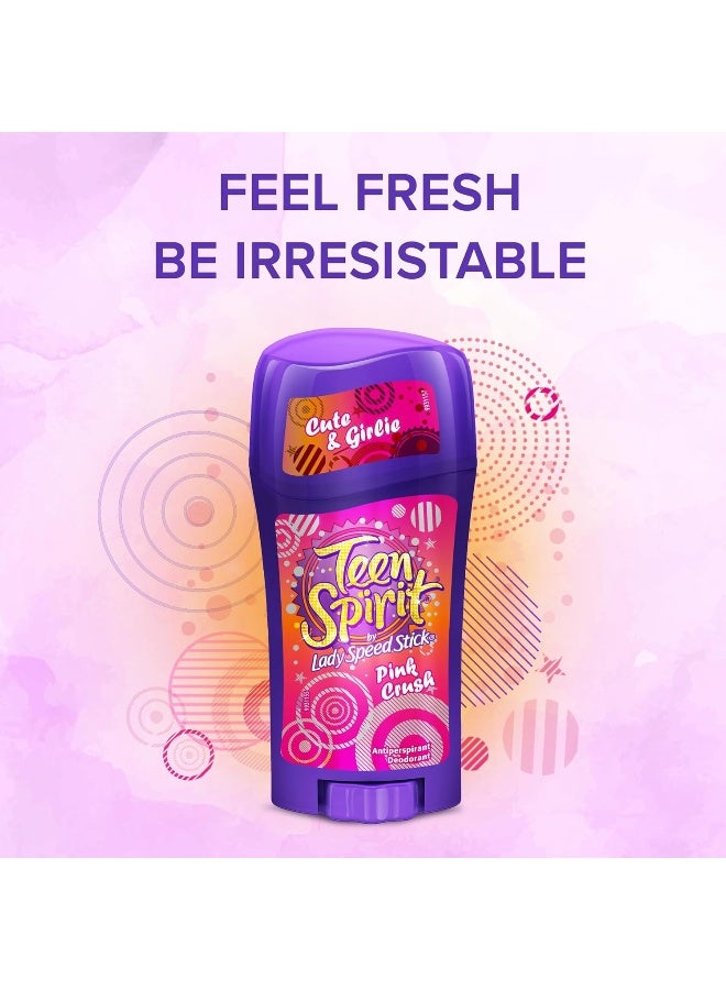 Lady Speed Stick Pack of 2 Teen Spirit Pink Crush Antiperspirant Deodorant 65grams - Image 4