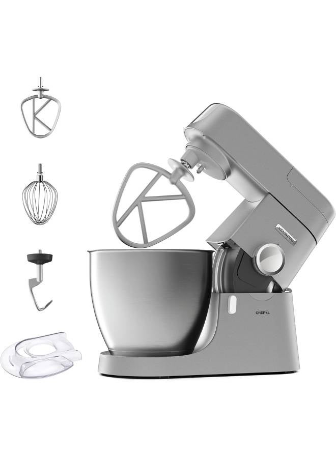 KENWOOD Chef Premier Kitchen Machine, Metal Body, Steel Bowl, K-Beater, Whisk, Dough Hook 1200 W KVL4100S Grey - Image 1