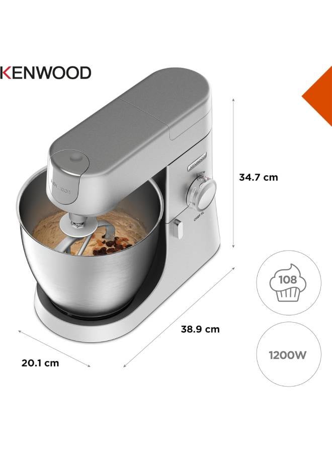 KENWOOD Chef Premier Kitchen Machine, Metal Body, Steel Bowl, K-Beater, Whisk, Dough Hook 1200 W KVL4100S Grey - Image 3