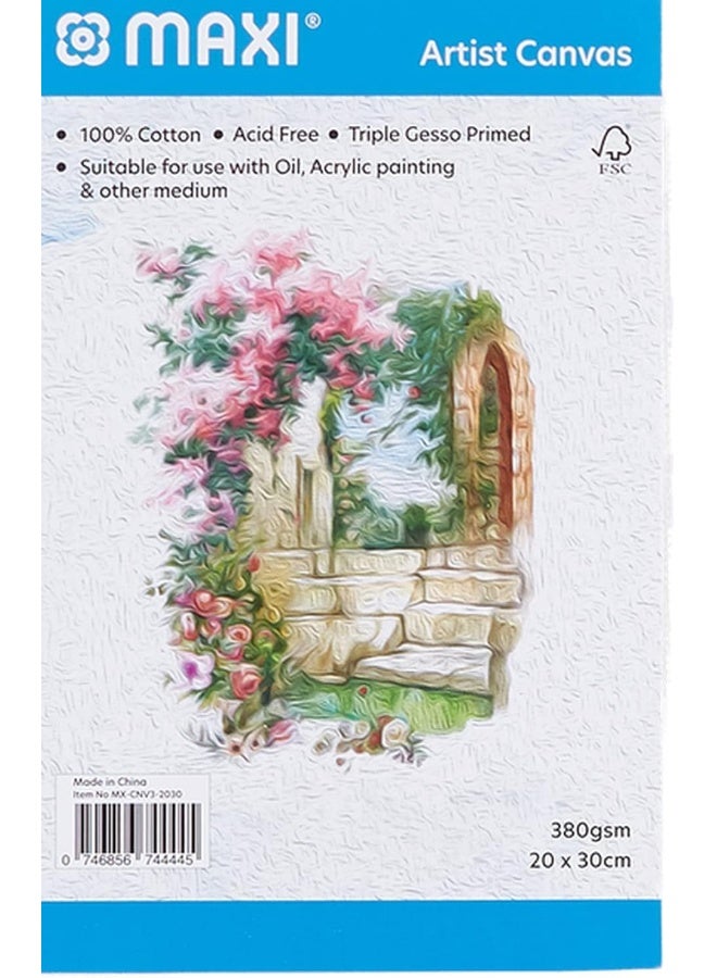 Maxi Stretched Canvas Board 380 GSM 20X30 White - Image 3