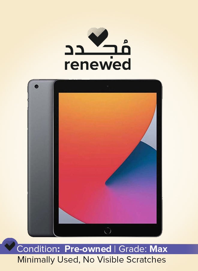 Apple - Renewed - iPad 2020 (8th Gen) 10.2-Inch 32GB Wi-Fi Space Grey - Middle East Version - Image 1