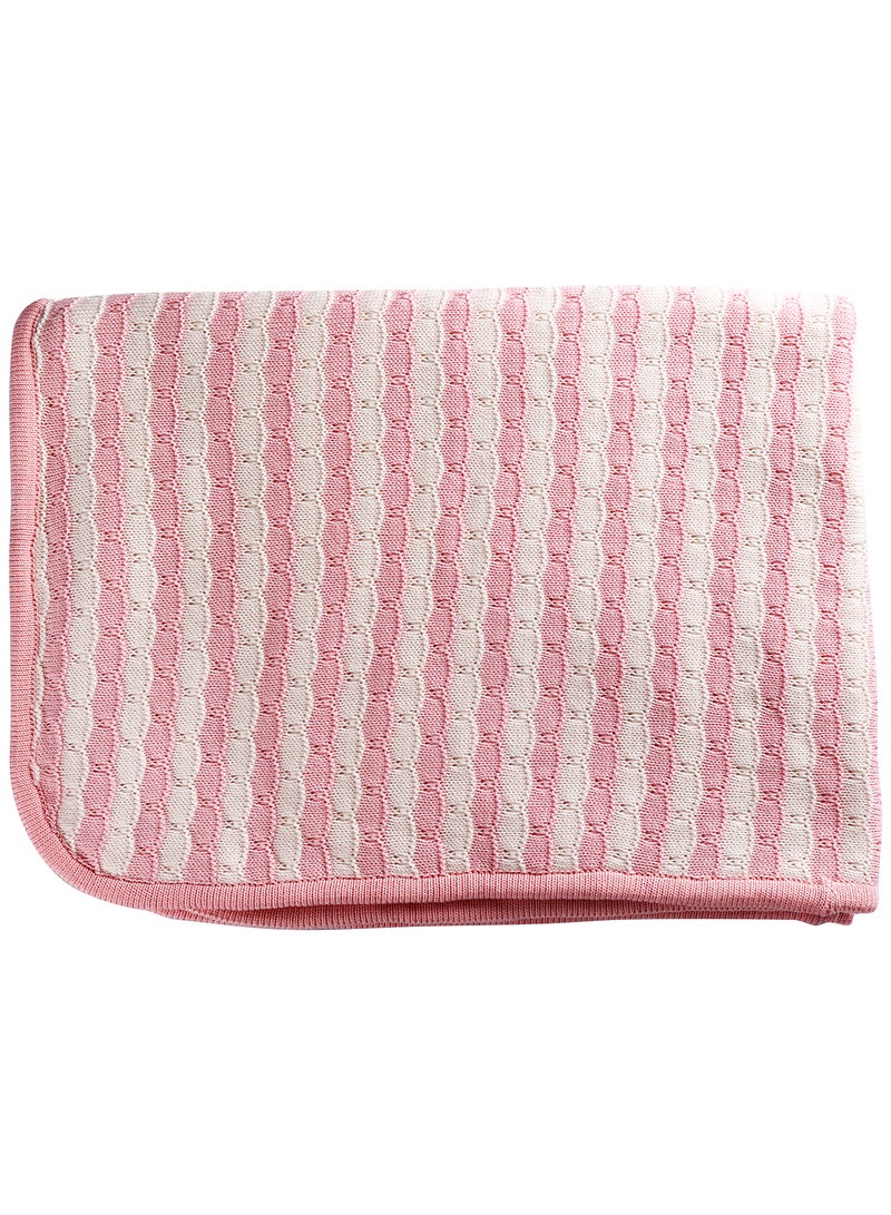 Moon Super Soft 100% Cotton Knitted And Fur Baby Blanket  - Image 5