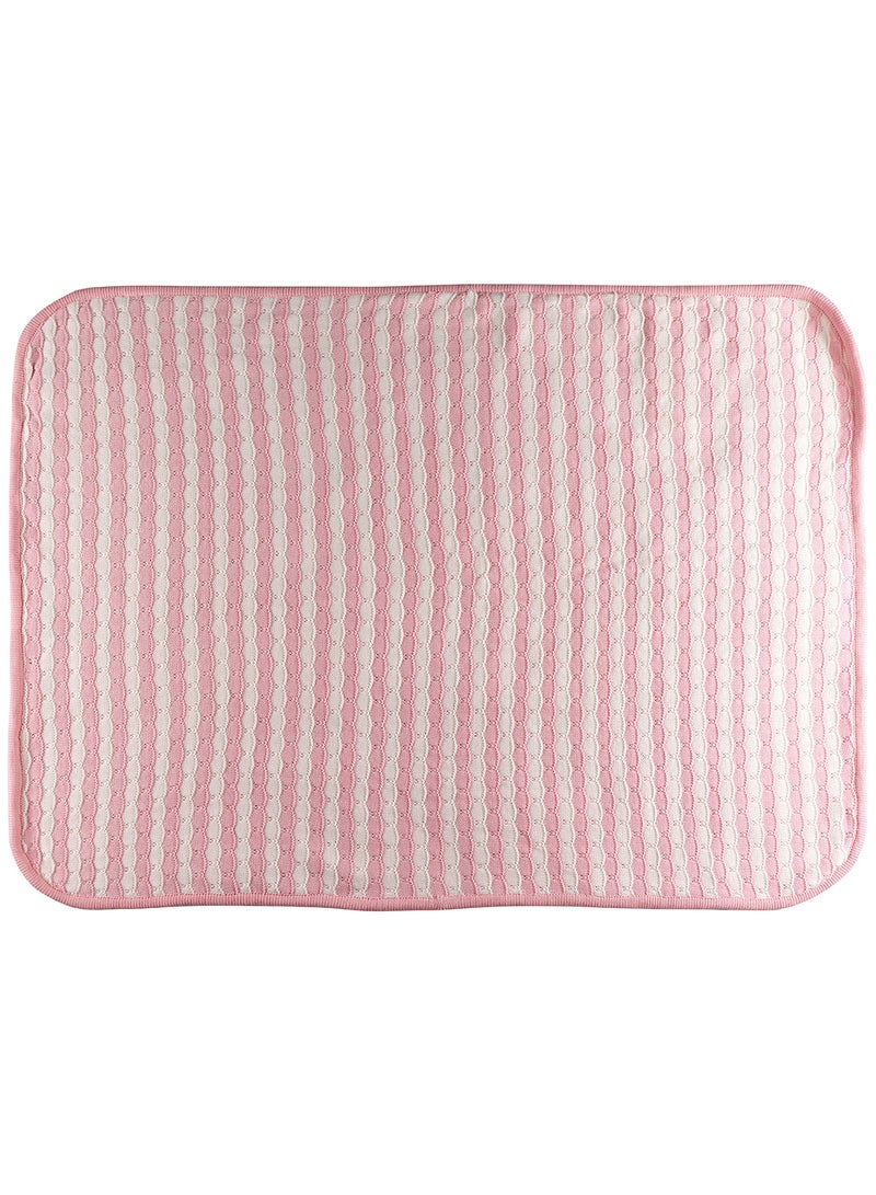 Moon - Super Soft 100% Cotton Knitted And Fur Baby Blanket - Image 1