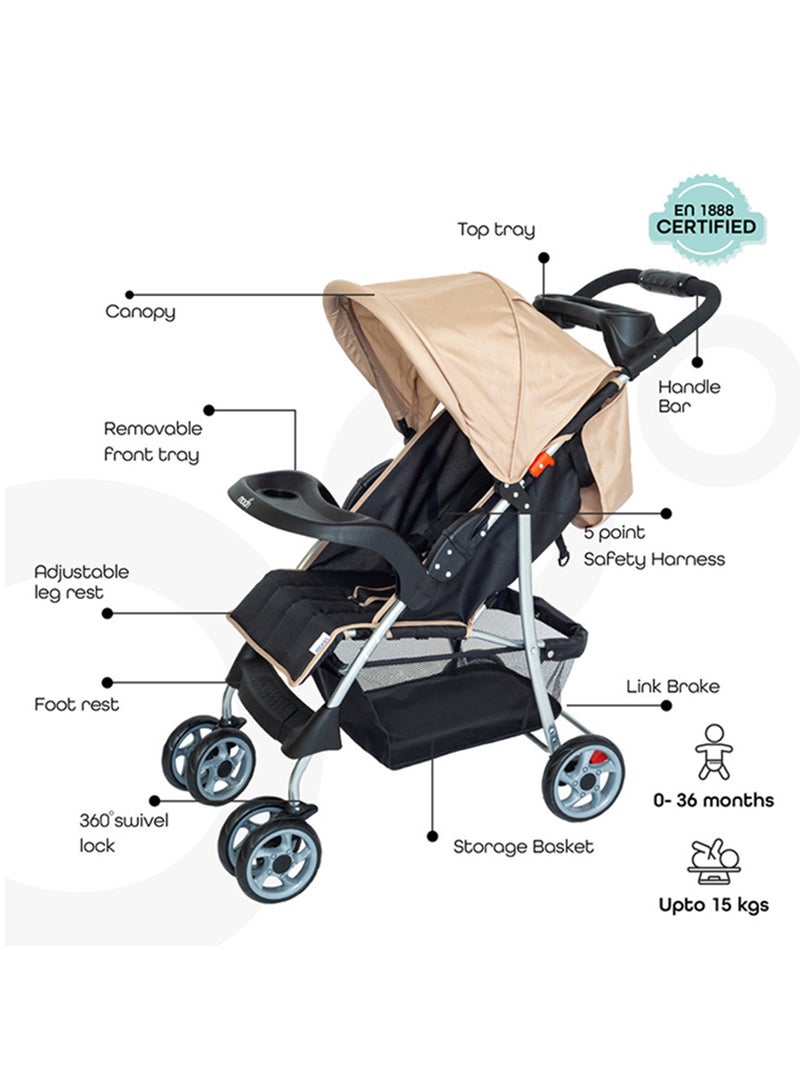 Trek - One Fold Stroller - Beige - pnsku/N43252861A/45/_/1708602090/3ac15cdd-c033-4bd1-9a81-1ef19552a605