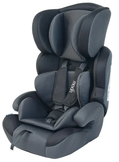 Moon Tolo Car Seat – Adjustable Headrest, Baby Travel Gear for 9 Months to 11 Years, Safety and Comfort Focused, Easy Install – Black