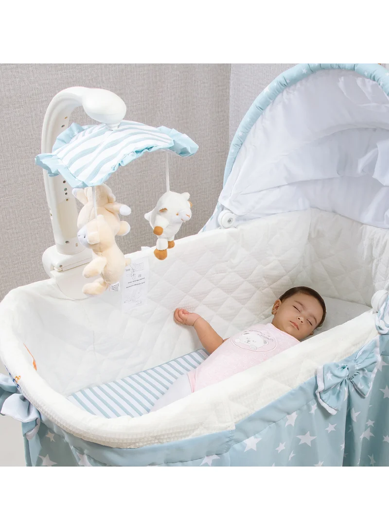 Moon 4-In-1 Convertible Soffy Baby Craddle Blue