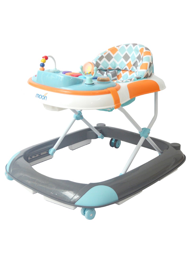 Moon Pace Height Adjustable Baby Musical Walker- Grey  - Image 1