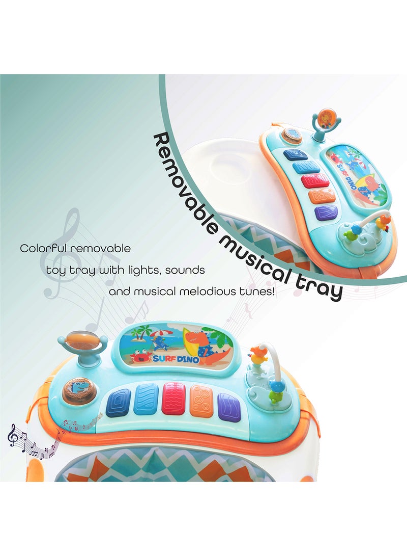 Moon Pace Height Adjustable Baby Musical Walker- Grey  - Image 4