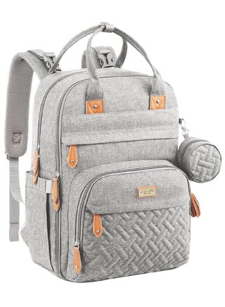 Karyme Diaper Bag Pack With Pacifier Case- Grey - pnsku/N43252893A/45/_/1708504865/9d3be18f-c1f4-4341-9338-8430b0688061