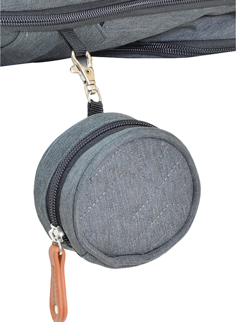 Moon Karyme Diaper Bag Pack With Pacifier Case- Grey