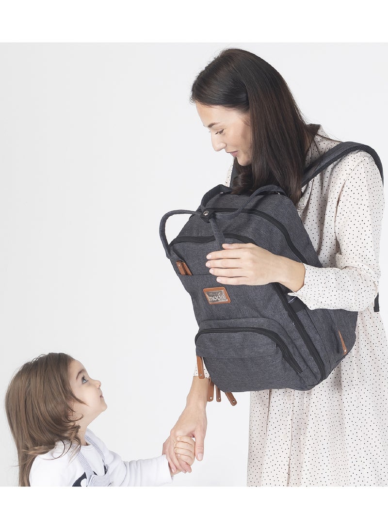 Moon - Karyme Diaper Bag Pack- Grey - Image 1