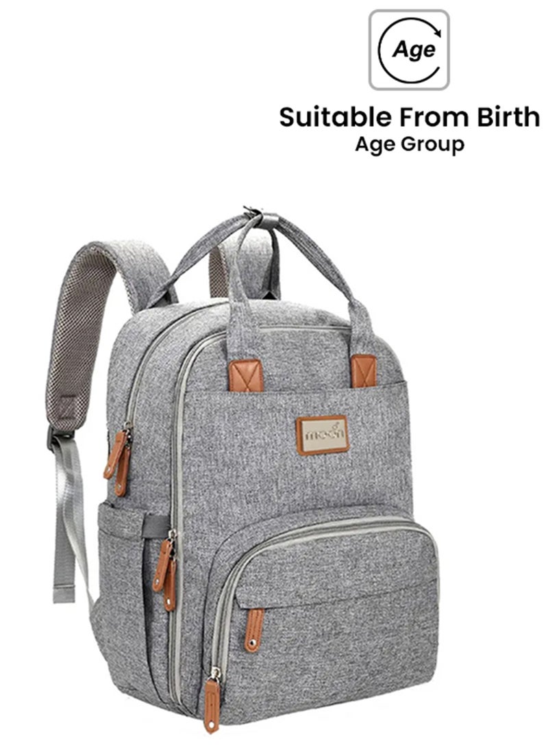 Moon - Karyme Diaper Bag Pack- Grey - Image 1
