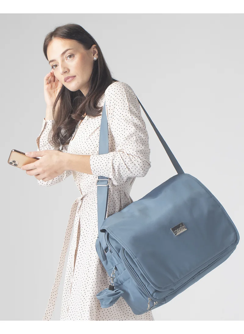 Moon Forever Multifunctional Diaper Messenger Bag, Large Capacity, Excellent Quality And Elegant Appearance - Black