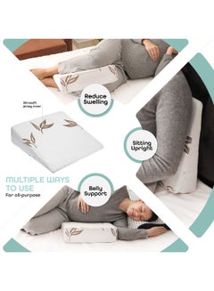 Moon Pregnancy Wedge Pillow- Bamboo Rayon Fabric-35x35x10 cm  - Image 3