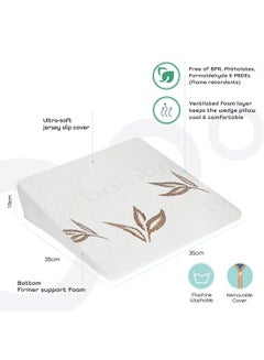 Moon Pregnancy Wedge Pillow- Bamboo Rayon Fabric-35x35x10 cm  - Image 2