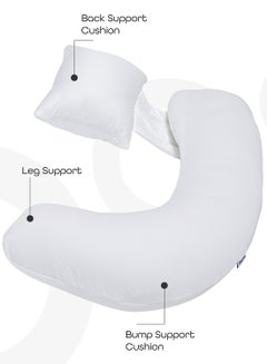 Moon Multi-Position Pregnancy Pillow - White  - Image 2