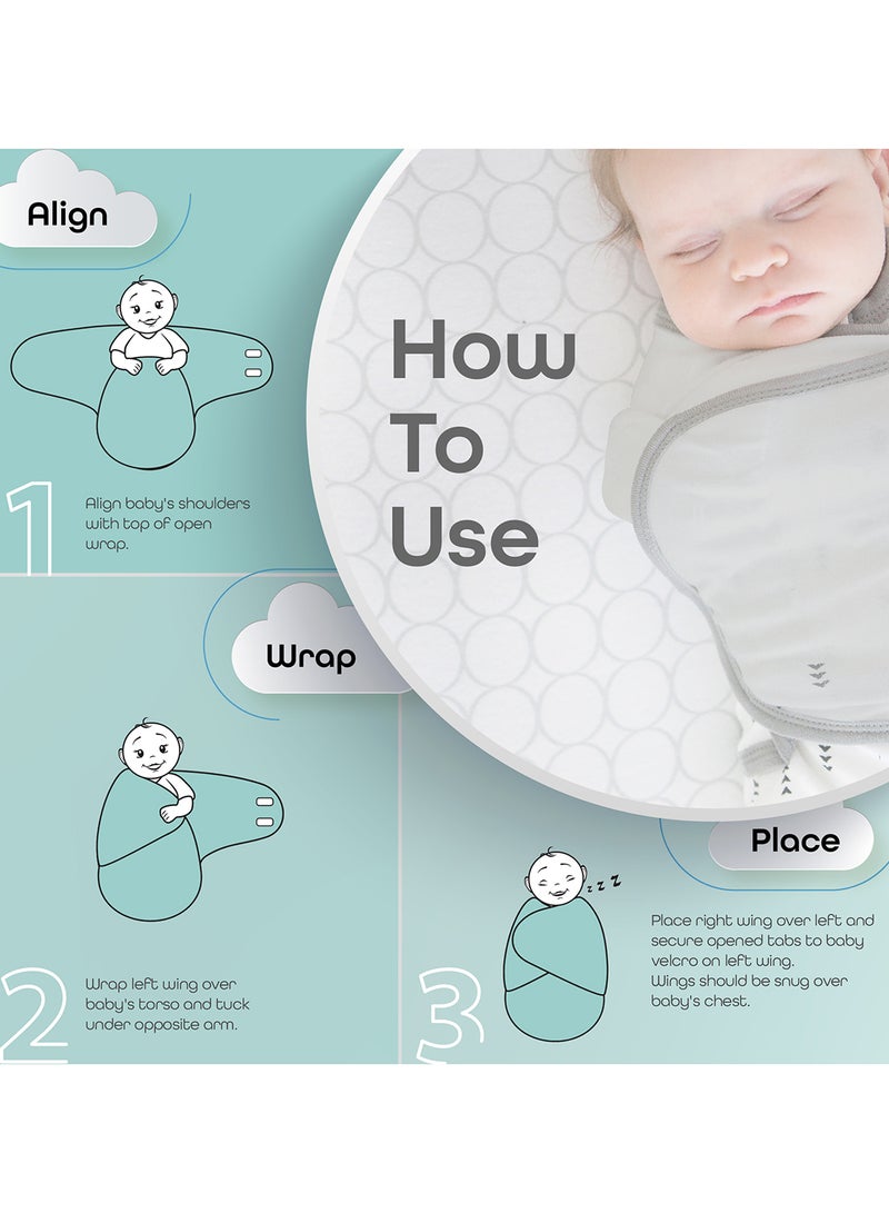 Moon Organic Cotton Baby  Swaddler - Grey  - Image 3