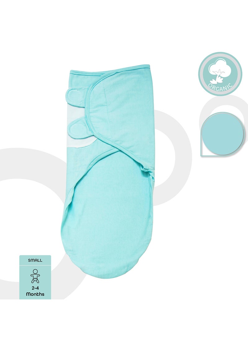 Moon Organic Cotton Baby Swaddler -Blue  - Image 4