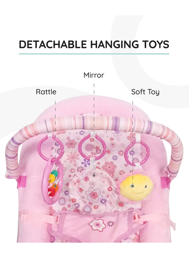 Moon - Animal Printed Hop-Hop Baby Bouncer - Pink - Image 1