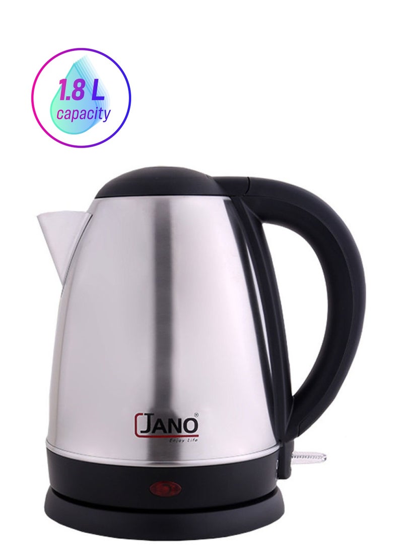 جانو إبريق ماء كيون (ستركس) سعة 1.8 لتر وبقدرة 2100 وات 1.8 L 2100 W JN2361 فضي