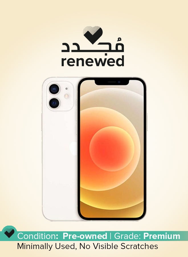 Apple Renewed - iPhone 12 Dual SIM 128GB White 5G With Facetime - Physical Dual SIM Version  - Image 1