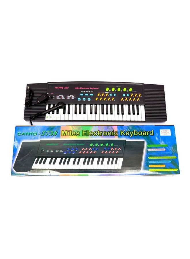3-Piece Miles Plastic Electronic Keyboard With 37 Keys Set 70 x 18 x 5cm - Image 1