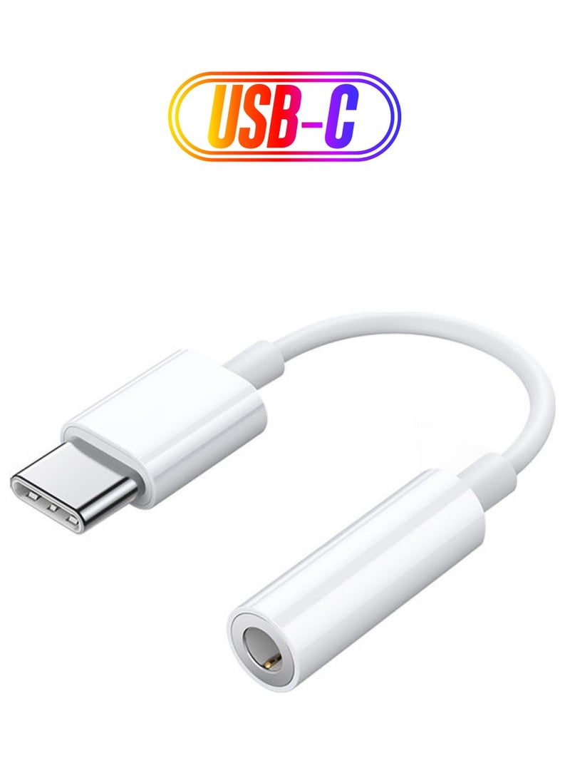 Mobile Phone Accessories Type C to 3.5mm Audio Cable Earphone for Huawei/SAMSUNG/XIAOMI White - Image 1